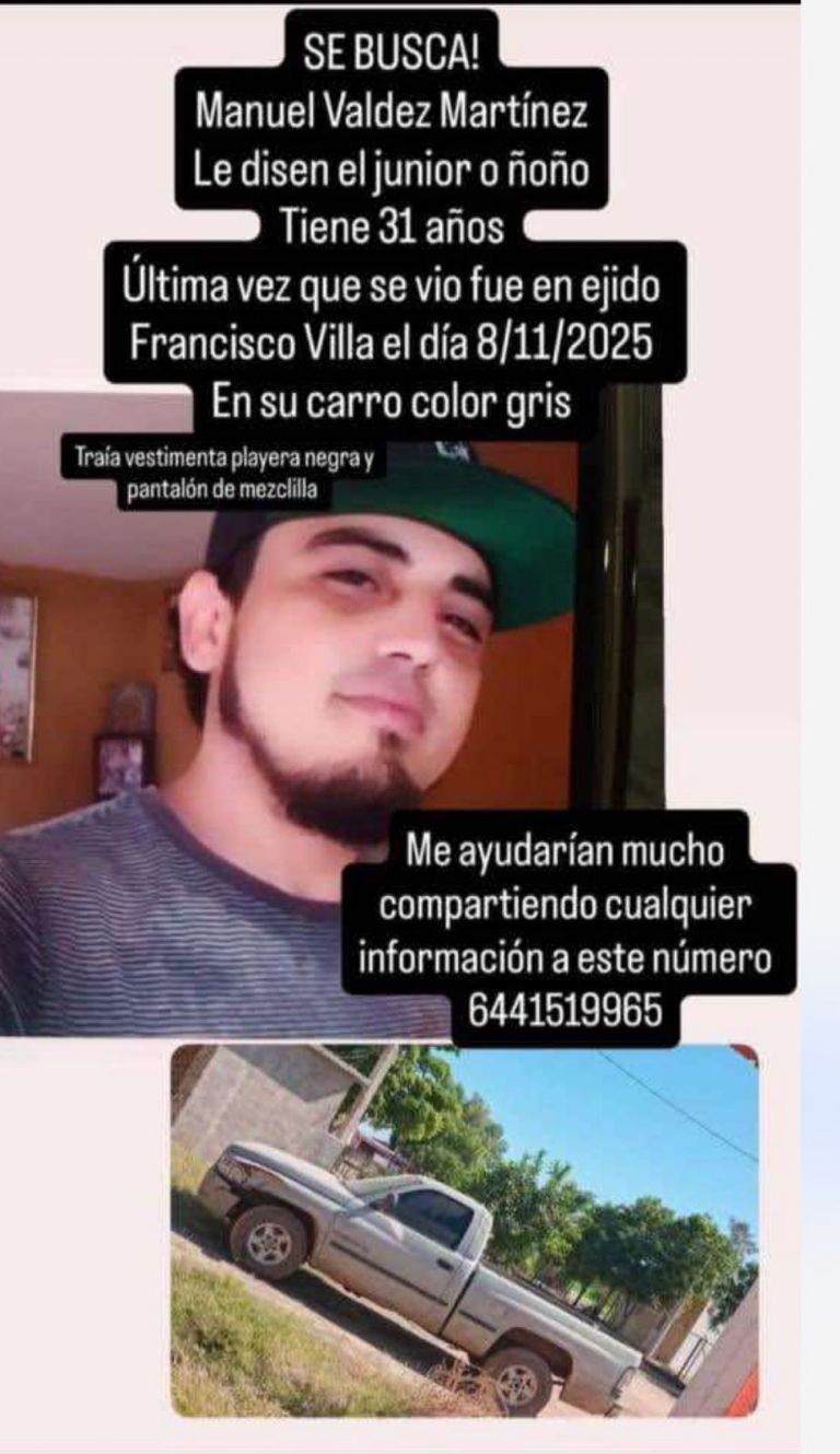 La desaparición de Manuel Valdez Martínez se reportó hace unos días en redes sociales.