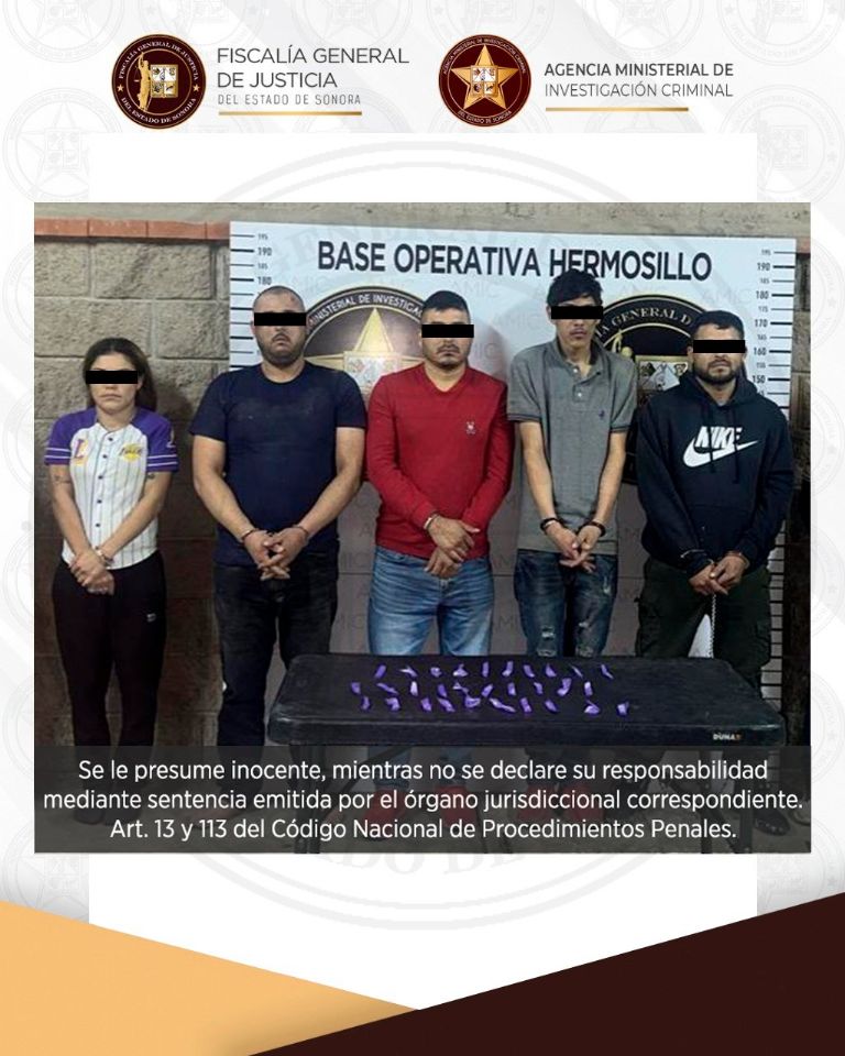 Los cinco fueron detenidos 