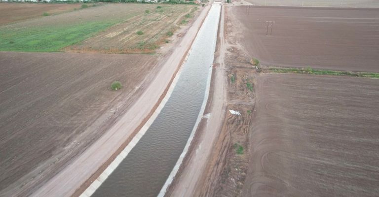 Conagua entrega el Canal Navojoa con nuevo revestimiento en el Valle del Mayo