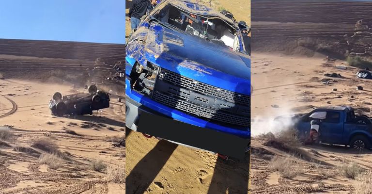 Volcadura en dunas del Desierto de Altar durante Travesía 2025 deja varios heridos