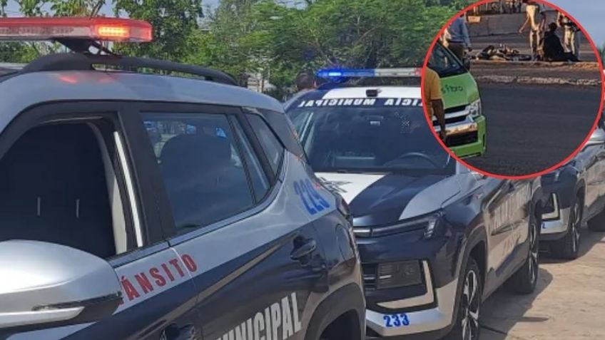 Taxista embiste motocicleta y deja dos lesionados en la colonia Cajeme de Ciudad Obregón