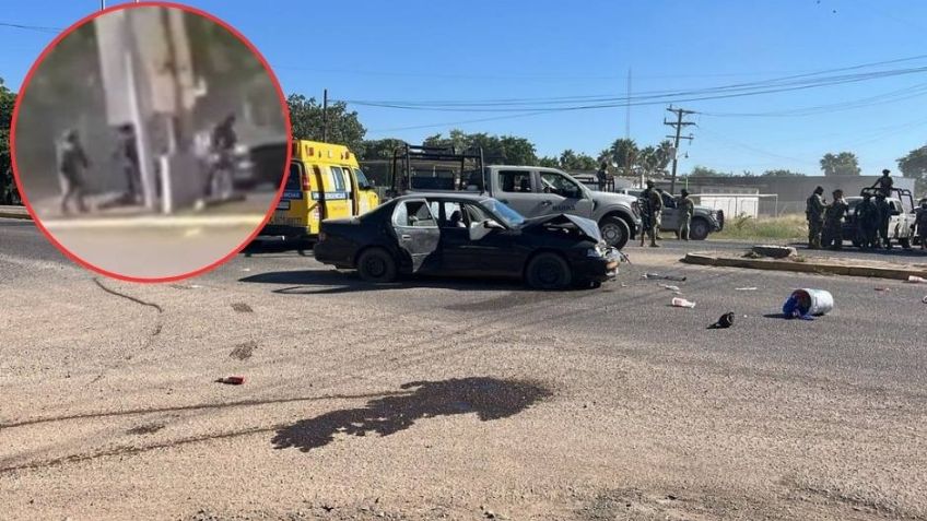 VIDEO: Se registra enfrentamiento armado entre marinos y civiles armados al sur de Culiacán