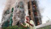 Foto ilustrativa de la nota titulada: FUERTE VIDEO: Devastador INCENDIO en Hong Kong deja más de una decena de muertos