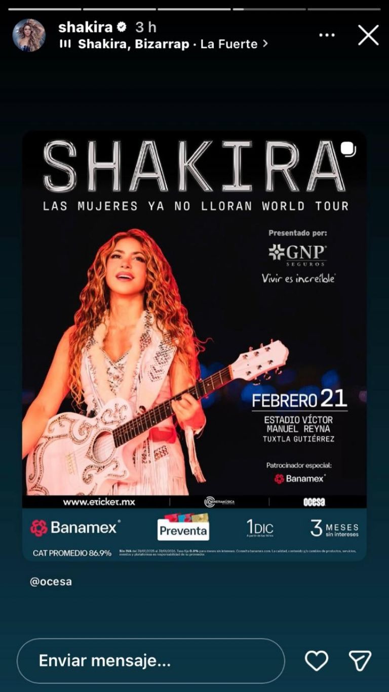 Nuevo concierto de Shakira 