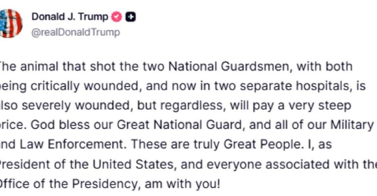 El mensaje de Trump sobre los hechos