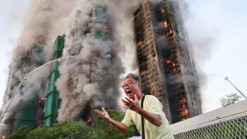 FUERTE VIDEO: Devastador INCENDIO en Hong Kong deja más de una decena de muertos