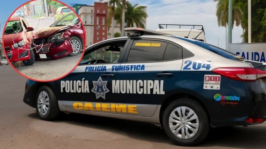 Accidente al sur de Ciudad Obregón: Vehículos chocan en calles de la colonia Municipio Libre