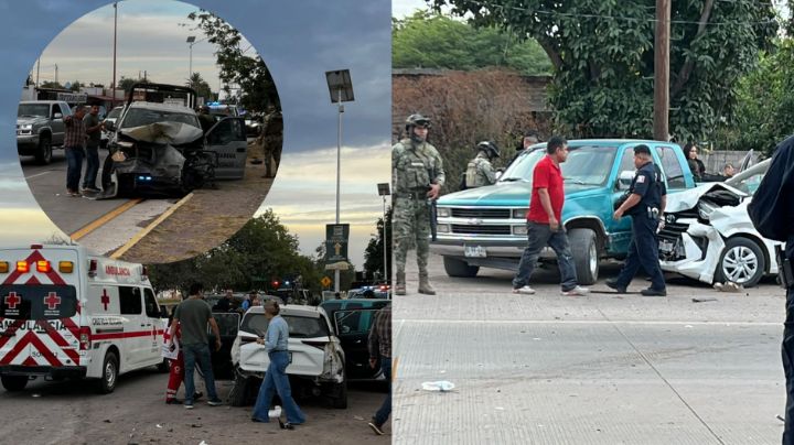 FOTOS: Unidad de la Marina provoca APARATOSO CHOQUE en Esperanza; se impacta contra varios vehículos en Ciudad Obregón