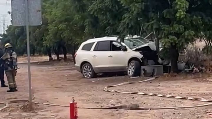 Muere conductor tras chocar contra torre eléctrica en el Parque Industrial de Ciudad Obregón