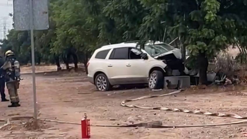 Muere conductor tras chocar contra torre eléctrica en el Parque Industrial de Ciudad Obregón