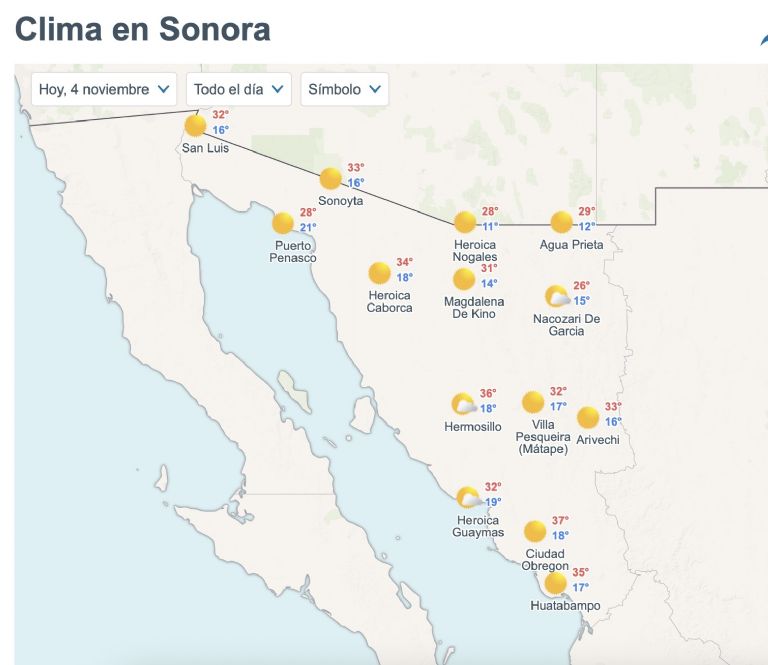 Conoce todos los detalles del clima en Sonora. Foto: Conagua