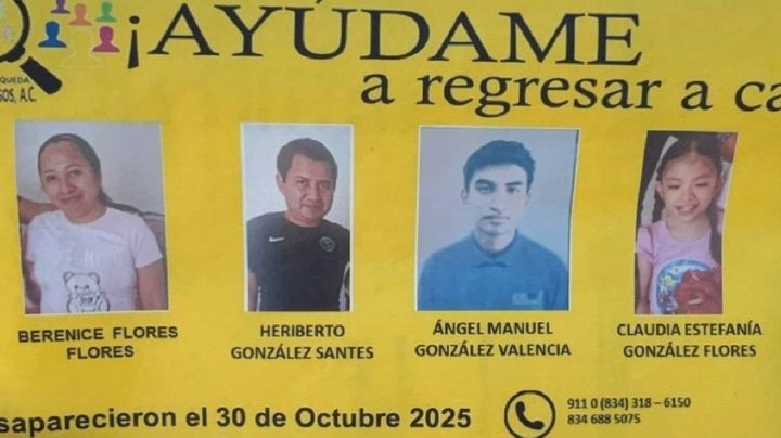 Tragedia en Tamaulipas: Hallan sin vida a tres de cuatro miembros de familia desaparecida