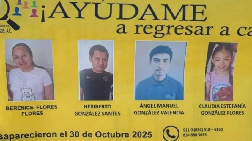 Tragedia en Tamaulipas: Hallan sin vida a tres de cuatro miembros de familia desaparecida
