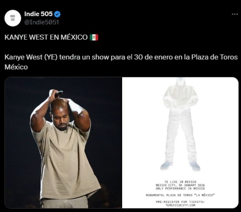 Kanye West revela que su próximo concierto se llevará a cabo en México: Entérate de las fechas y detalles del evento