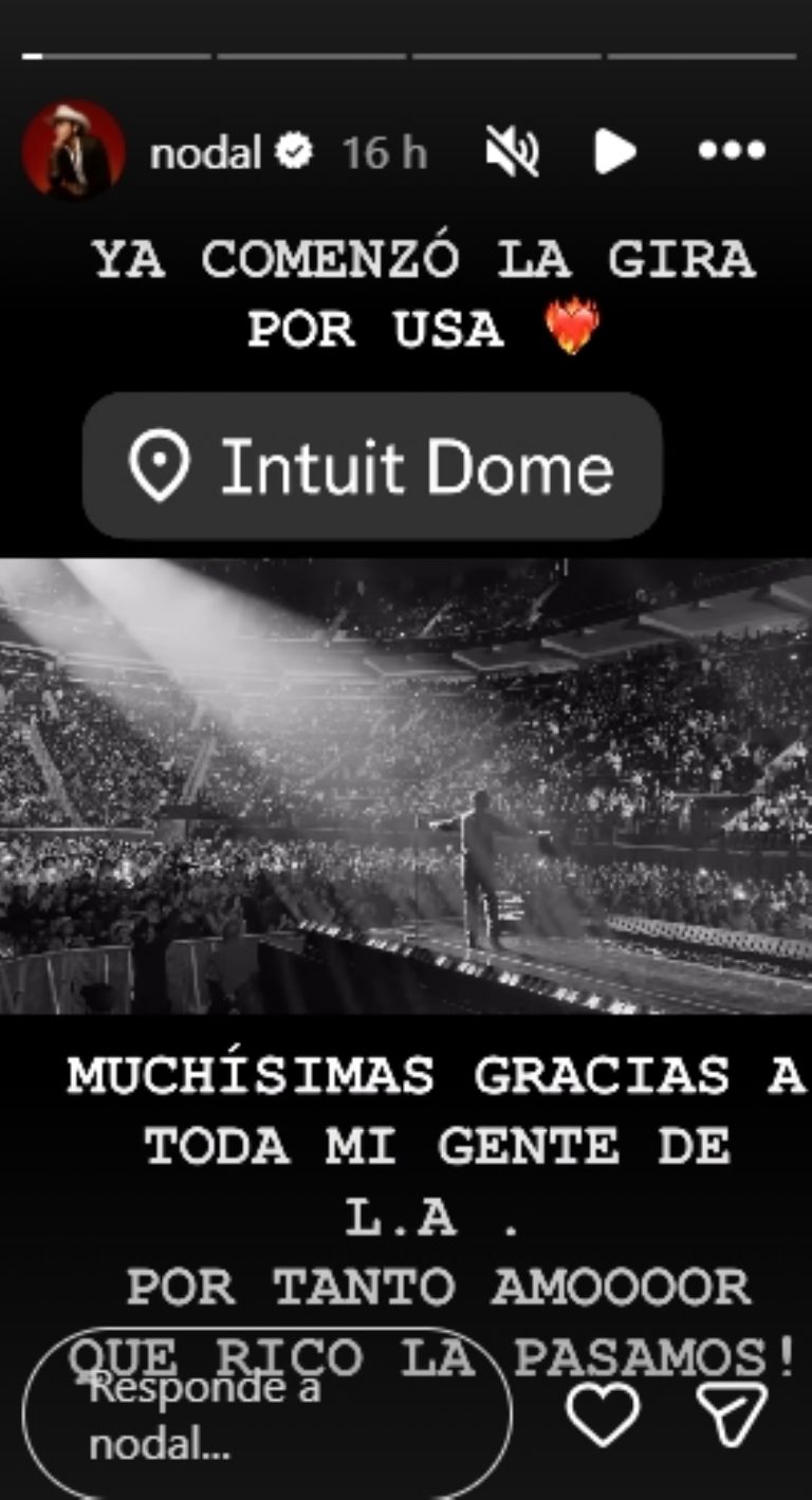Nodal ya empezó su gira por Estados Unidos 