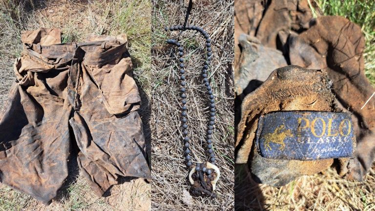 Algunos de los objetos encontrados en el lugar de los hechos