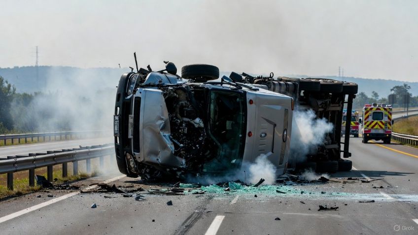 Autopista México-Puebla vuelve a operar tras volcadura e incendio de pipa: Confirman SALDO BLANCO