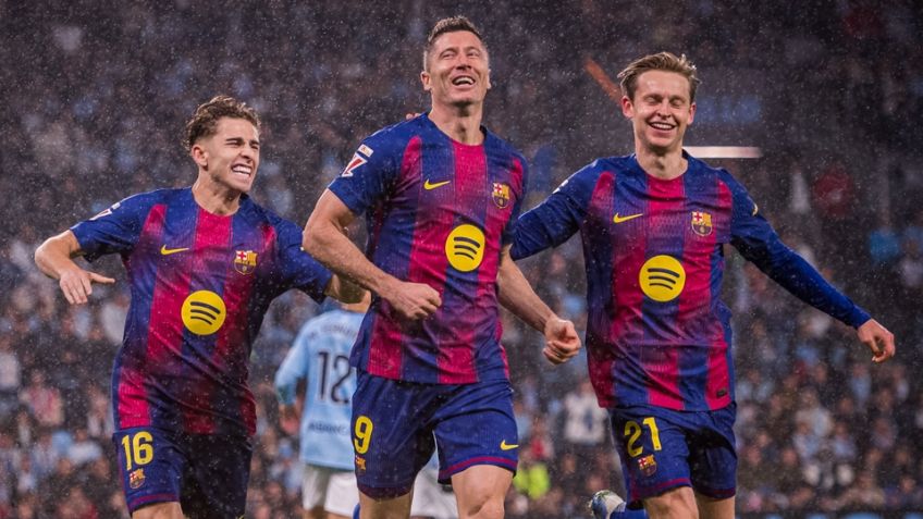 Robert Lewandowski se anota 'hat trick' y el Barcelona golea al Celta de Vigo en LaLiga