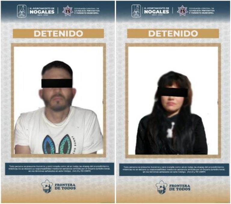 Los detenidos fueron identificados como Carlos A. 'N.', de 32 años de edad, y Anahí 'N.', de 33 años.