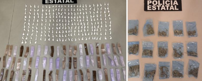 Los envoltorios de droga que fueron decomisados 