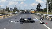 Foto ilustrativa de la nota titulada: FATAL accidente en la México-Pachuca: Motociclista derrapa y es atropellado; murió en el lugar
