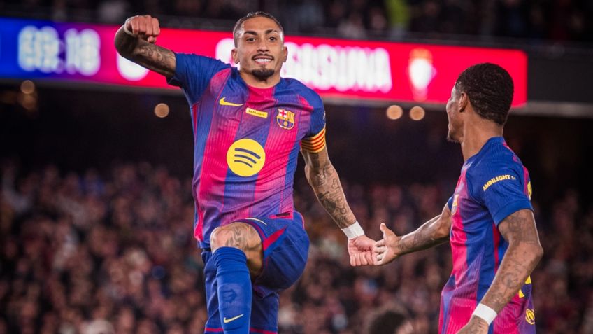 Doblete de Raphina y el Barcelona vence al Osasuna, ampliando su ventaja en el liderato de LaLiga