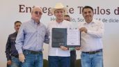 Foto ilustrativa de la nota titulada: Desde Hermosillo, Alfonso Durazo entrega al campo de Sonora títulos de concesión de agua