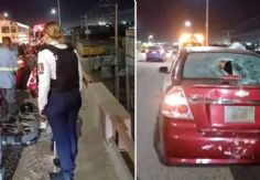 Foto ilustrativa de nota Ciudad Obregón: Pareja de motociclistas choca contra automóvil en el puente de la 5 de febrero