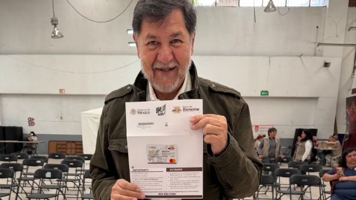 "Ya me llegó mi tarjeta": Noroña recibe pensión del Bienestar y lo critican