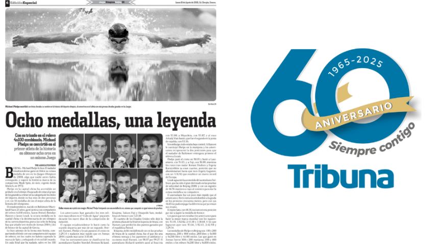 60 años, 60 historias: Phelps: Ocho medallas, una leyenda que ahoga récords