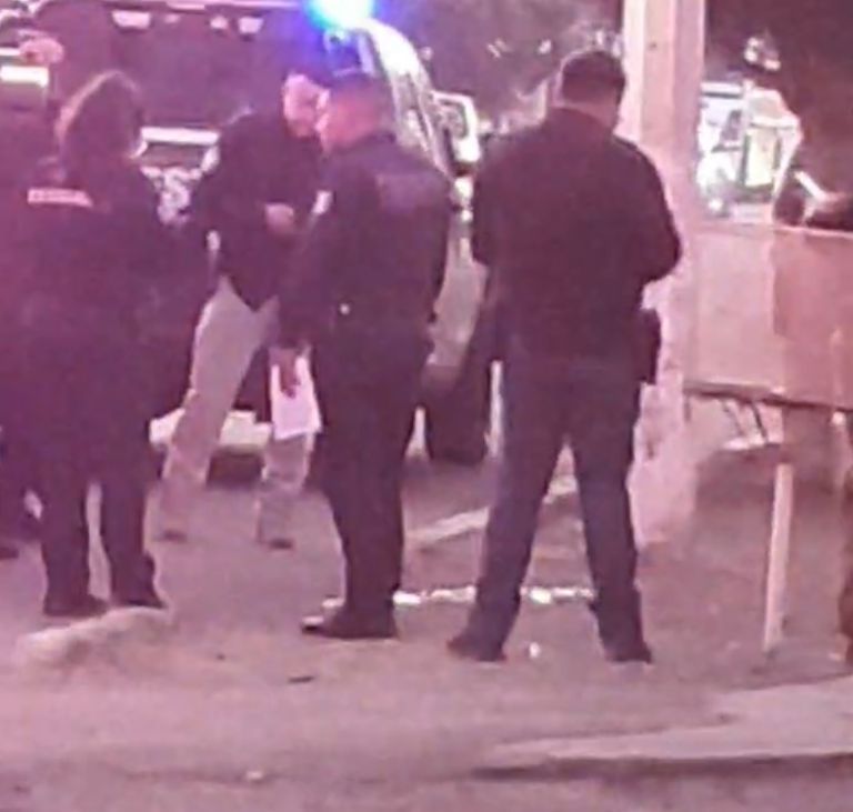 El lugar exacto donde quedó tendido el afectado