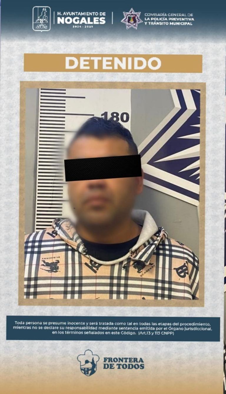 Detienen a hombre por agredir y amenazar a empleados de una tienda Elektra en Nogales, Sonora.