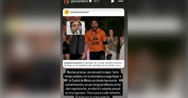 Hospitalizan al actor Gary Centeno por un agresivo virus tras participar y ganar 'La Isla'