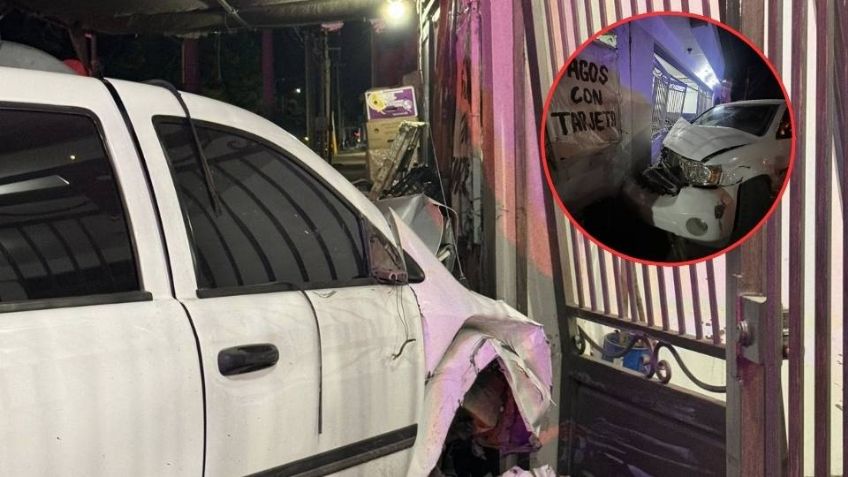 Se le salió una llanta: Camioneta se estrella contra una vivienda al oriente de Ciudad Obregón