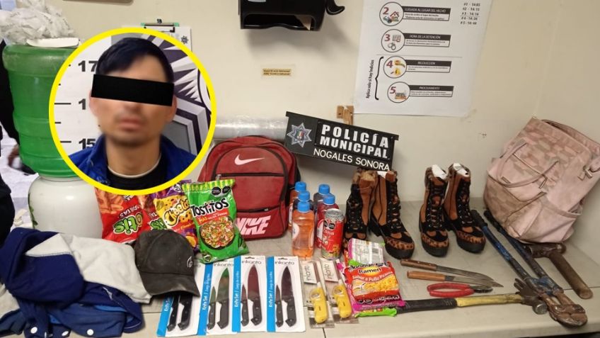 Aprovechó la suspensión de Waldo's: Sorprenden a joven ladrón dentro de sucursal en Nogales