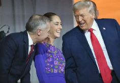 Foto ilustrativa de nota Claudia Sheinbaum señala como "positiva" primera reunión con sus homólogos Trump y Carney