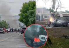 Foto ilustrativa de nota Se registra explosión de coche bomba frente a la Policía Comunitaria de Coahuayana, Michoacán