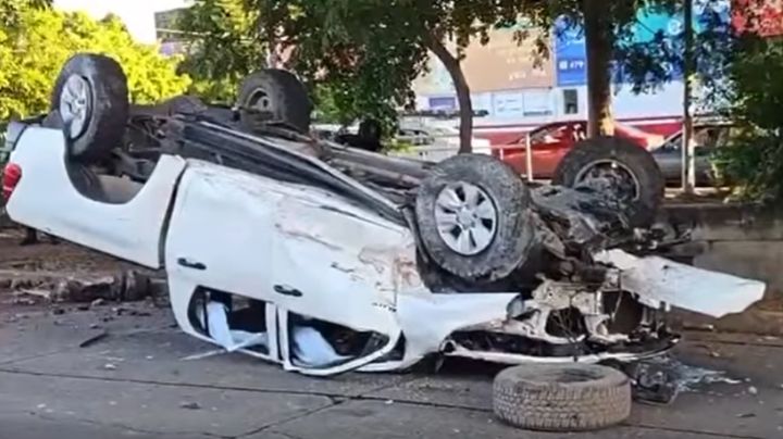 Comandante sufre ataque en Las Quintas, Culiacán; al huir de sicarios pierde el control y se vuelca