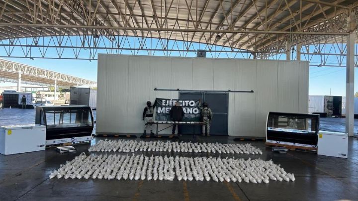 Operativo en Sonora asegura cargamento de droga oculto en refrigeradores; unidad venía de Culiacán