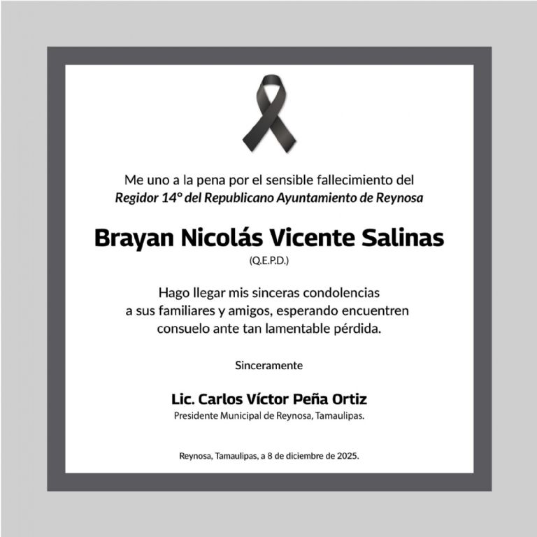 Comunicado del alcalde de Reynosa