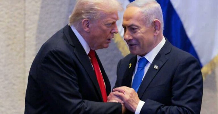 El presidente de Estados Unidos, Donald Trump, y el primer ministro de Israel, Benjamin Netanyahu