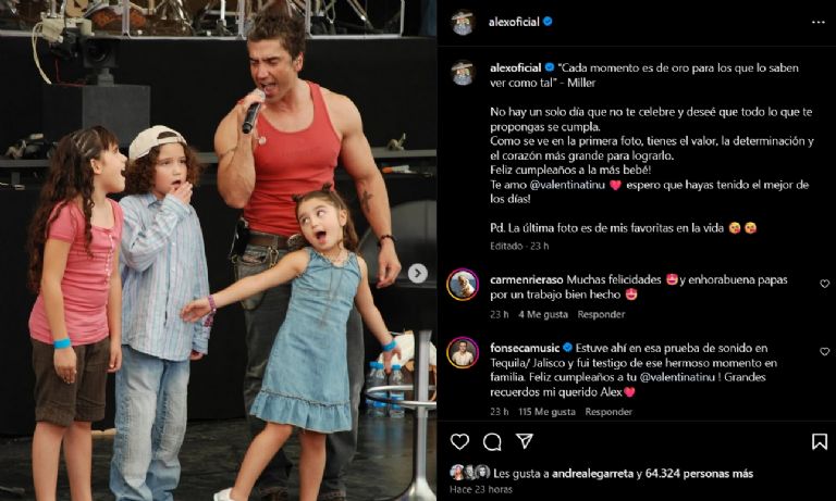 Alejandro Fernández celebra el cumpleaños de su hija