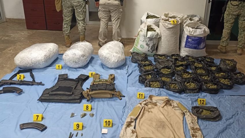 Narcomenudeo en Ciudad Obregón: Aseguran más de 90 kilos de marihuana y un arma larga