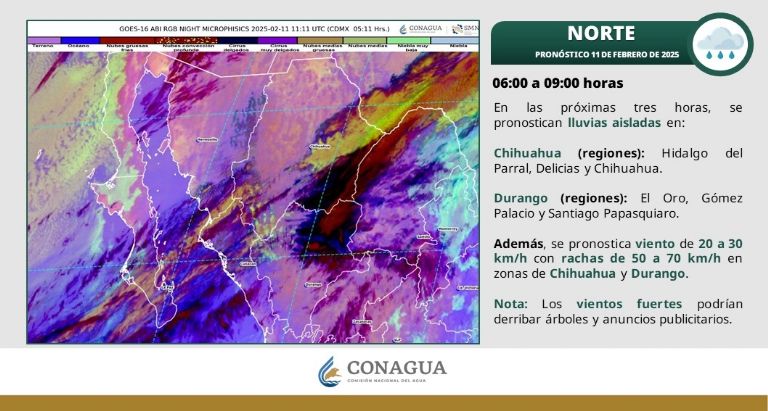 Clima en Sonora para HOY martes 11 de febrero de 2025. Foto: Conagua