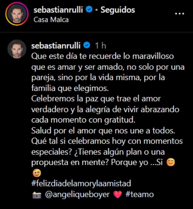 Sebastián Rulli consiente a sus fanáticas con estas fotografías