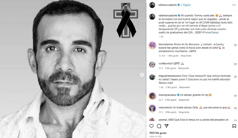 Rafa Mercadante se despidió de Tomás con un emotivo mensaje