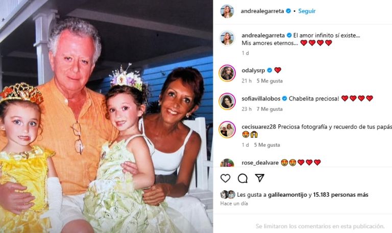 Andrea Legarreta presumió a sus amores eternos