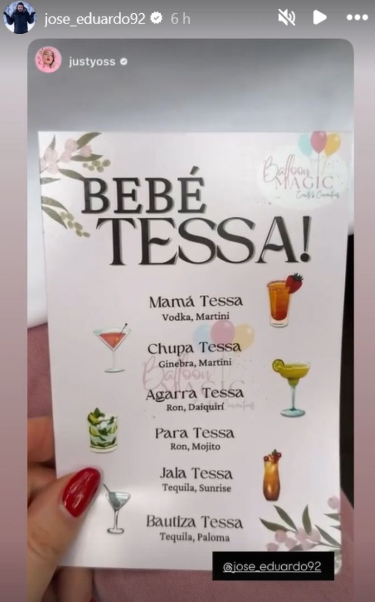 José Eduardo celebra el bautizo de Tessa 