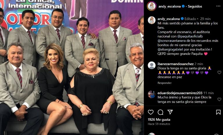 Celebridades lamentan la muerte de Paquita la del Barrio