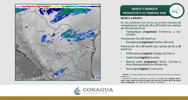 Clima en México hoy 22 de febrero